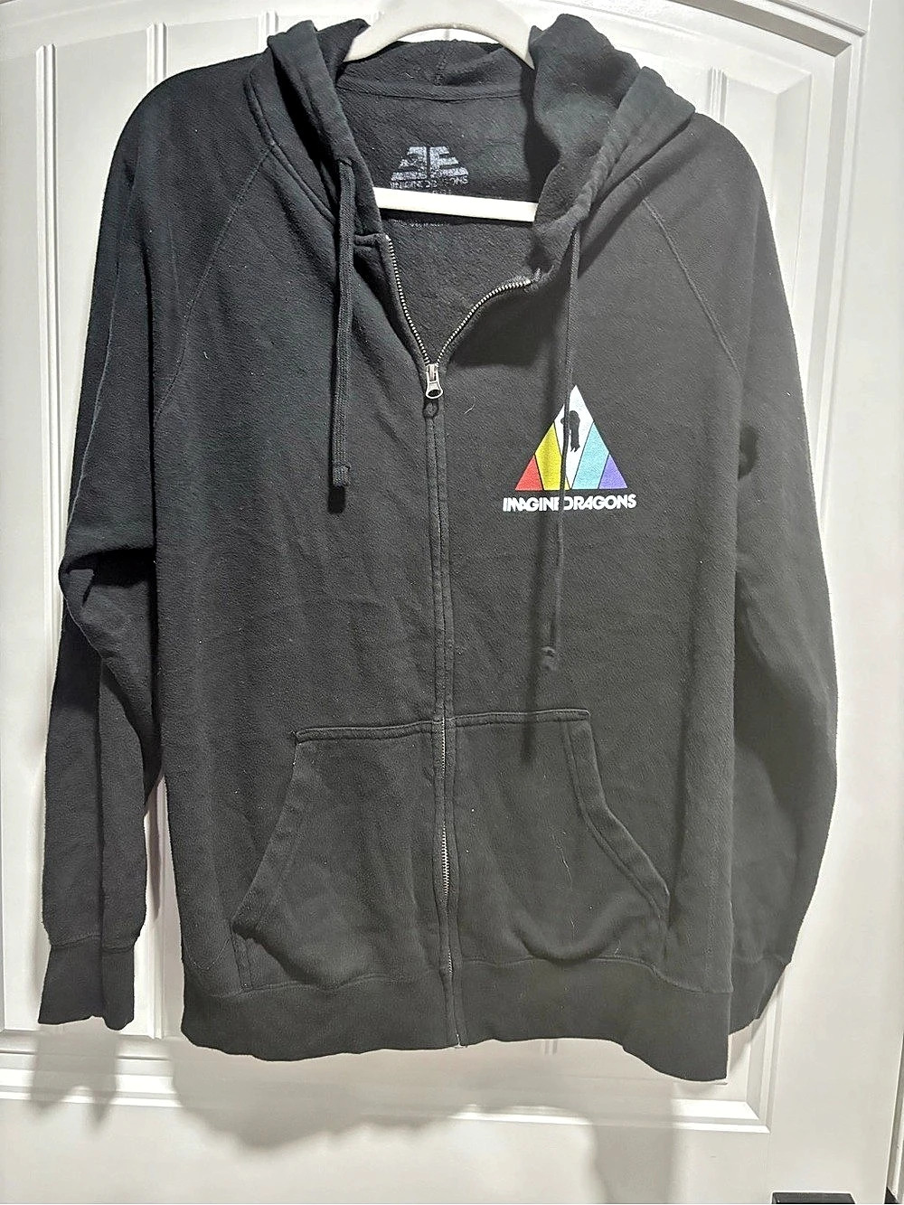 Imagine Dragons Triangle Zip-Up Hoodie Black Size Large